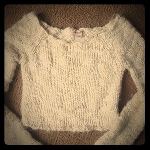 Guess , cream cropped sweater